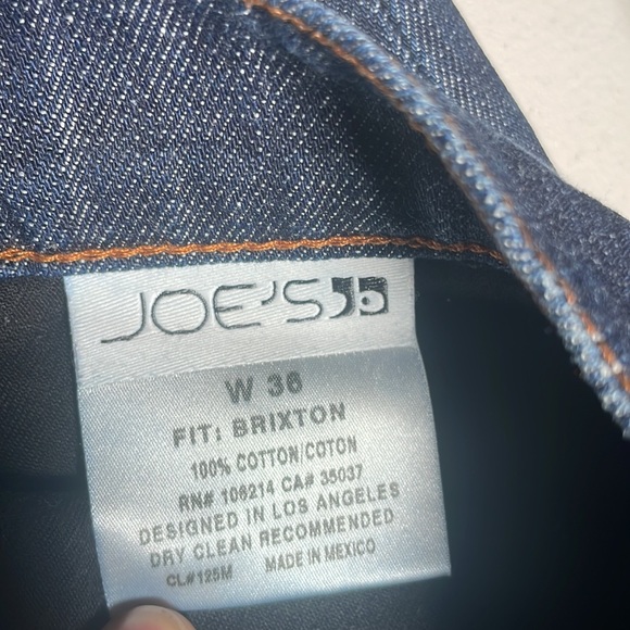 Joe's Jeans The Brixton Straight Men's Size 34 x 34 The CLASSIC Blue Denim - Picture 8 of 15